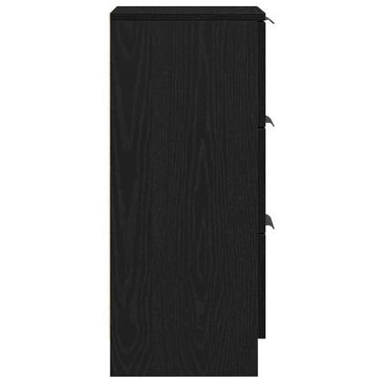 Скейдбордове 2 pcs Черен дъб 30 x 30 x 70 см Инженерно дърво