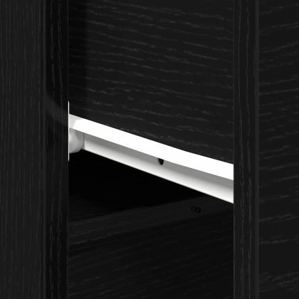 Скейдбордове 2 pcs Черен дъб 30 x 30 x 70 см Инженерно дърво