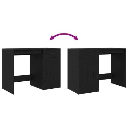 Бюро с чекмедже Черния дъб 100 x 49 x 74 см Инженерно дърво