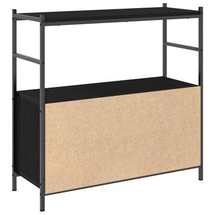 Рафт за книги Черен дъб 80 x 30 x 78.5 см Инженерно дърво