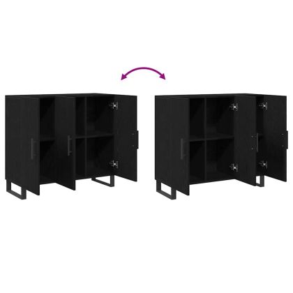 Служебен шкаф Черен дъб 90 x 34 x 80 см Инженерно дърво