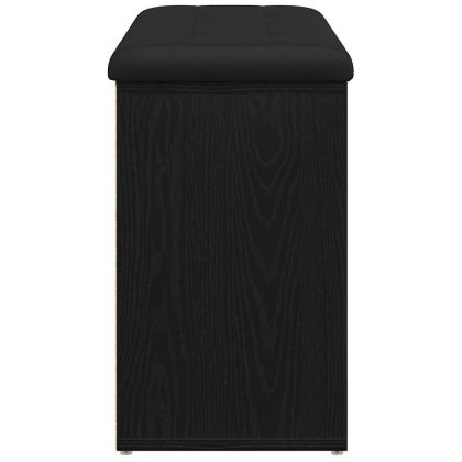 Пейка за обувки Черно 80 x 30 x 48 см Инженерно дърво
