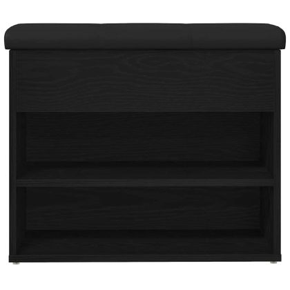 Пейка с място за съхранение с рафт Черния дъб 62 x 32 x 50 см