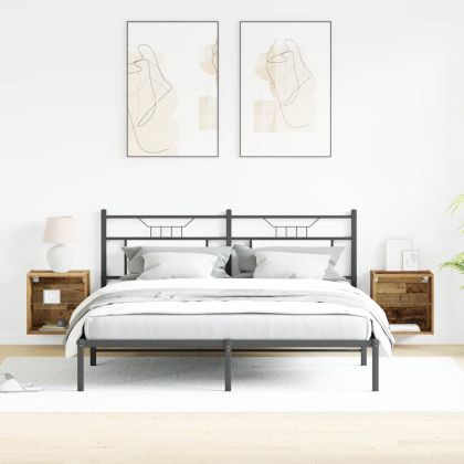 Плаващ рафт 2 pcs Кафяво 40 x 28,5 x 40 см Инженерно дърво