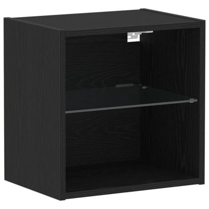 Плаващ рафт 2 pcs Черно 40 x 28,5 x 40 см Инженерно дърво