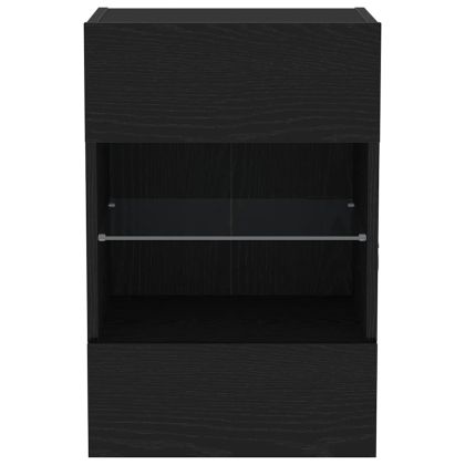 Комплект ТВ шкаф 2 pcs Черно 40 x 30 x 60,5 см Инженерно дърво