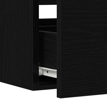 Комплект мебели за баня 2 pcs Черния дъб Инженерно дърво