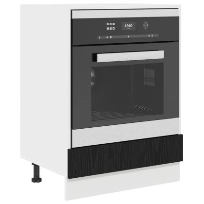 Шкаф за фурна Riga Черен дъб 60 x 46 x 81,5 см Инженерно дърво