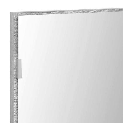 Огледало С LED лентисти светлини Светло сиво сонома 80 x 37 см