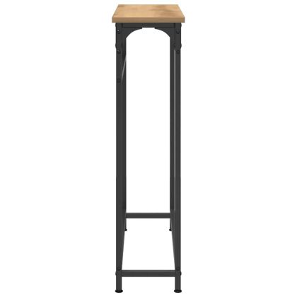 Конзолна маса с рафт Дъб 75 x 19,5 x 75 см Инженерно дърво