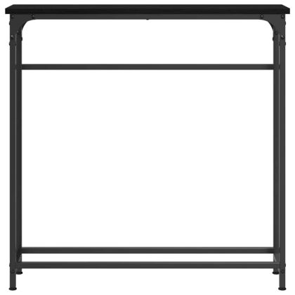 Конзолна маса Черния дъб 75 x 19,5 x 75 см Инженерно дърво