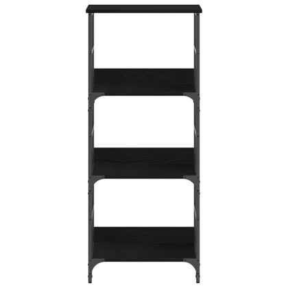 Рафт за книги Черен дъб 50x33x117,5см Инженерно дърво