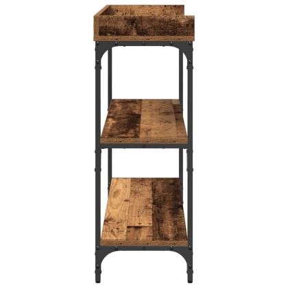 Конзолна маса с рафт Старо дърво 100 x 30 x 80 см