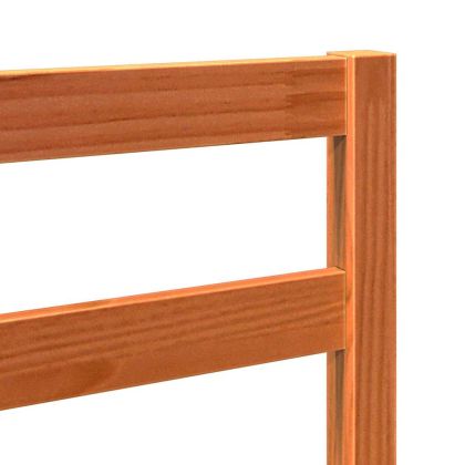 Главня за легло Кафяво с восъчно покритие 105,5 x 4 x 104 см