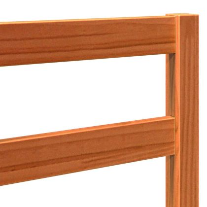 Главня за легло Кафяво с восъчно покритие 145,5 x 4 x 104 см