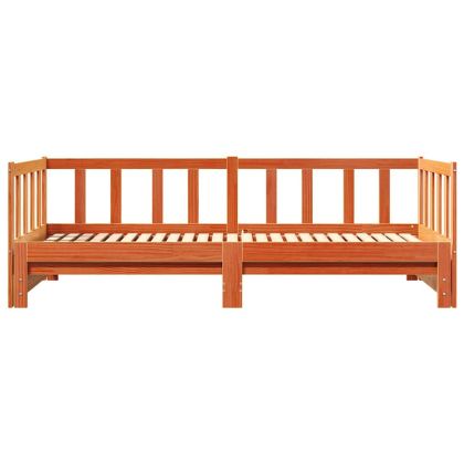 Дневно легло с трюмо Кафяво с восъчно покритие