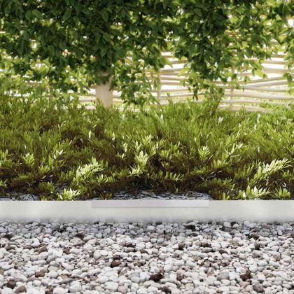 Ограда за трева 4 pcs Сребрист 450 x 0.05 x 15 см