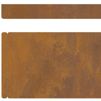 Ограда за трева Ръждясало 450 x 0.05 x 15 см Патинираща стомана