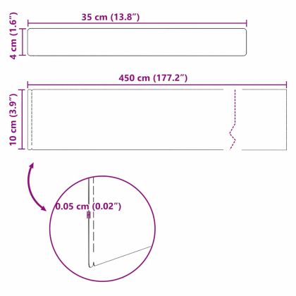 Ограда за трева 4 pcs Ръждясало 450 x 0.05 x 15 см