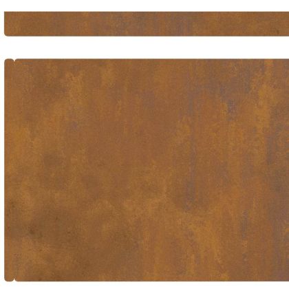 Ограда за трева Ръждясало 450 x 0.05 x 15 см Патинираща стомана