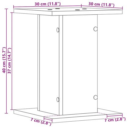 Стойки за високоговорители 2 pcs Черния дъб 30 x 30 x 40 cm