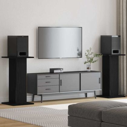 Стойки за високоговорители 2 pcs Черния дъб 30 x 30 x 60 cm