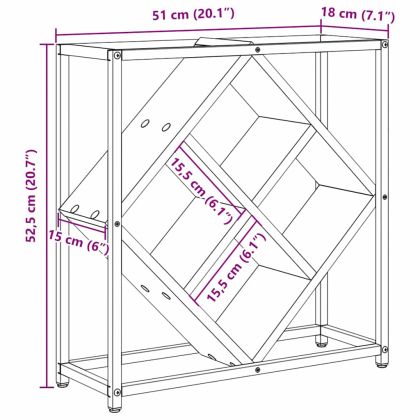 Винен рафт Черния дъб 51 x 18 x 52,5 см Инженерно дърво