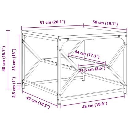 Масичка за кафе Дъб 51 x 50 x 40 см