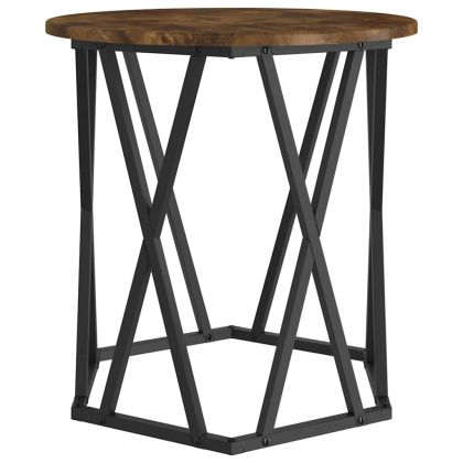 Масичка за кафе 2 pcs Димян дъб Инженерна дървесина и стомана