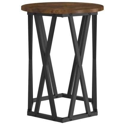 Масичка за кафе 2 pcs Димян дъб Инженерна дървесина и стомана