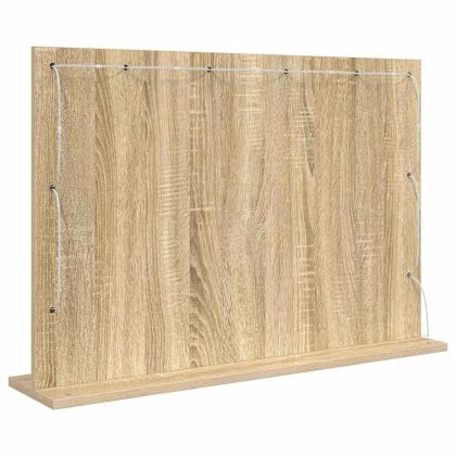 Огледало за грим с огледало Сонома дъб 80 x 55 x 18 см