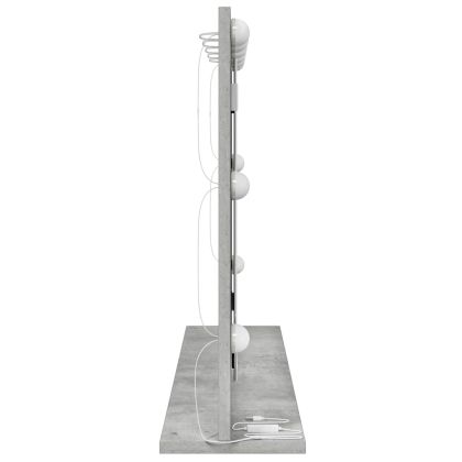 Огледало за грим с огледало Циментено сиво 80 x 55 x 18 см