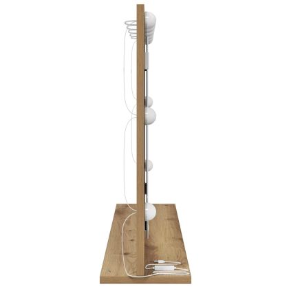 Огледало за грим Дъб 80 x 55 x 18 см Стъкло и инженерно дърво