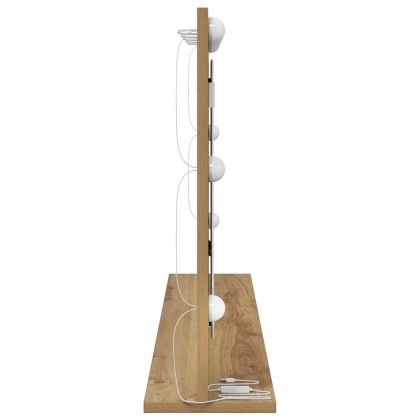 Огледало за грим Дъб 100 x 55 x 18 см Стъкло и инженерно дърво