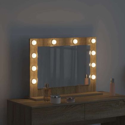 Огледало за грим с огледало Сонома дъб 60 x 45 x 18 см