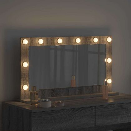 Огледало за грим с огледало Сив Сонома 80 x 45 x 18 см