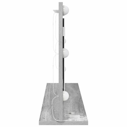 Огледало за грим с огледало Сив Сонома 80 x 45 x 18 см