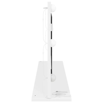 Огледало за грим Бяло 100 x 45 x 18 см Стъкло и инженерно дърво