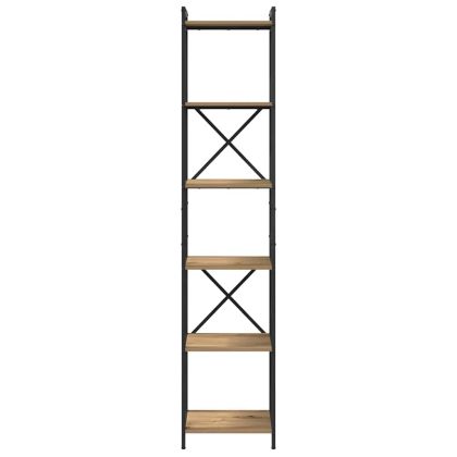 Рафт за книги Дъб 40 x 30 x 189,5 см Инженерно дърво
