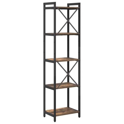 Рафт за книги Димян дъб 40 x 30 x 155 см Инженерно дърво