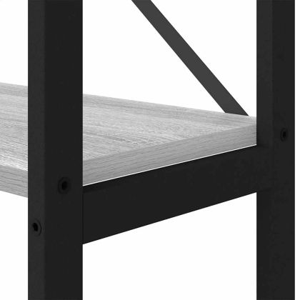 Рафт за книги Сив сонома 40 x 30 x 155 см Инженерно дърво