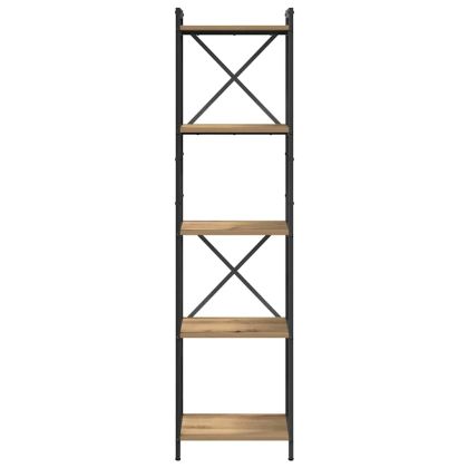 Рафт за книги Дъб 40 x 30 x 155 см Инженерно дърво