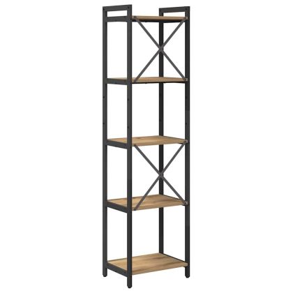 Рафт за книги Дъб 40 x 30 x 155 см Инженерно дърво