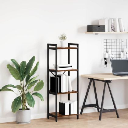 Рафт за книги Димян дъб 40 x 30 x 85 см Инженерно дърво