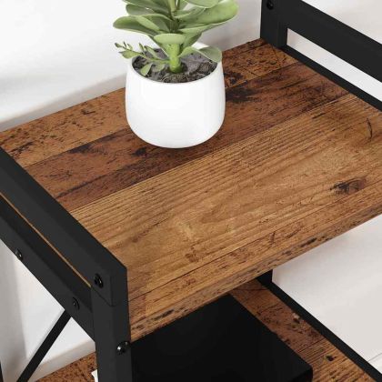 Рафт за книги Старо дърво 40 x 30 x 85 см Инженерно дърво