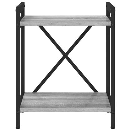 Рафт за книги Сив сонома 40 x 30 x 50 cm Инженерно дърво