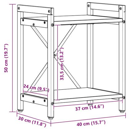 Рафт за книги Дъб 40 x 30 x 50 cm Инженерно дърво