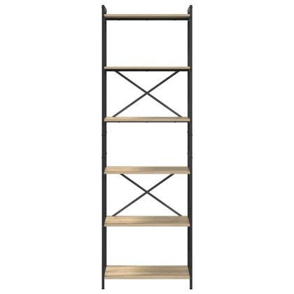 Рафт за книги Сонома дъб 40 x 30 x 85 см Инженерно дърво