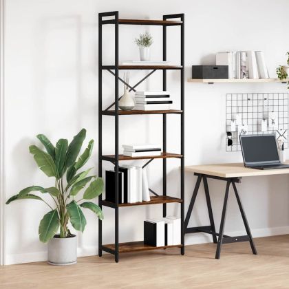 Рафт за книги Димян дъб 40 x 30 x 85 см Инженерно дърво