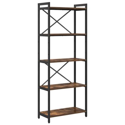 Рафт за книги Димян дъб 60 x 30 x 155 см Инженерно дърво